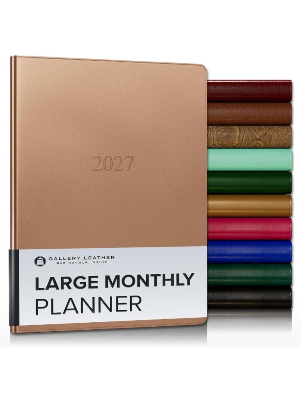 Large 2026-2027 Monthly Planner - Metallic Rose Gold, Stylish Organizer, Perfect